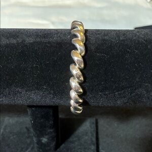 Italian San Marco Sterling Silver Twist Bracelet